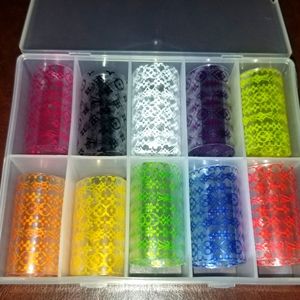 2/$40  Fashion Nail Foil Art Kit- 10 Foils and Nail Foil Glue ♡